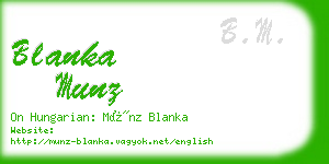 blanka munz business card